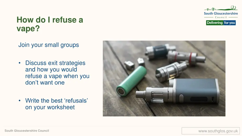 how do i refuse a vape