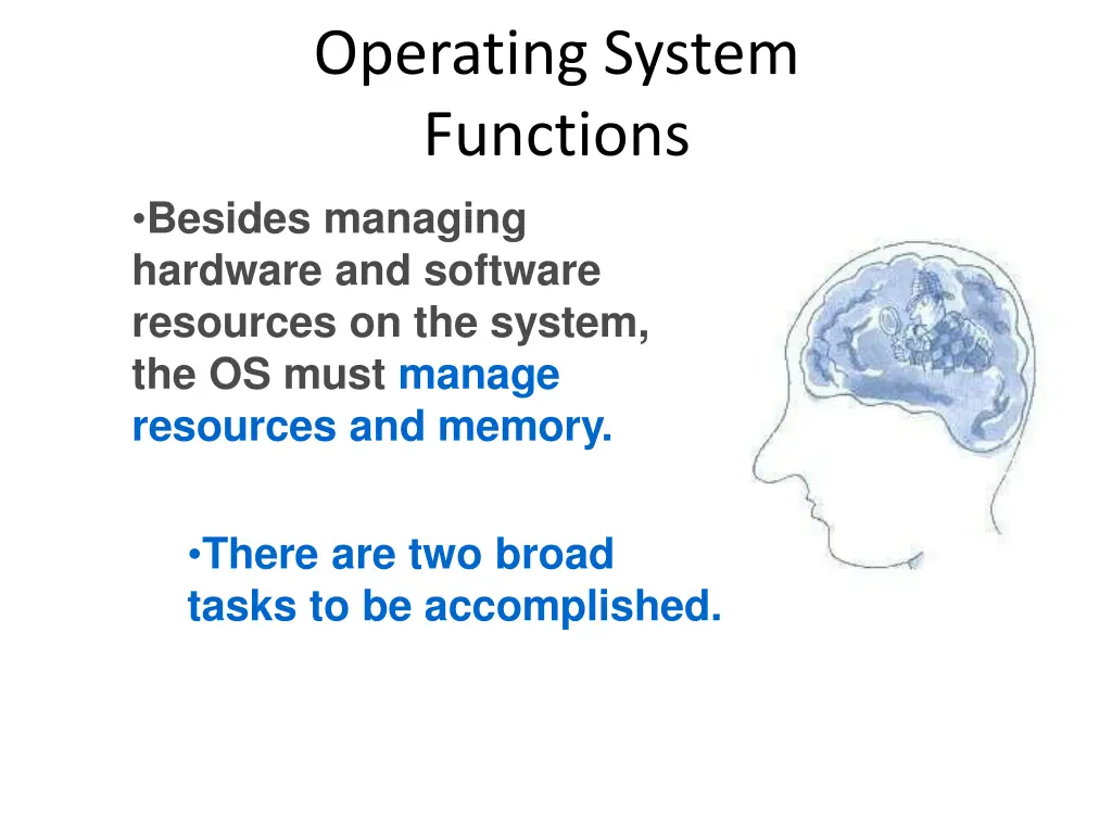 operating system functions besides managing