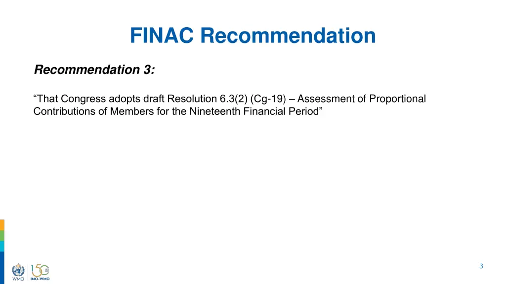finac recommendation