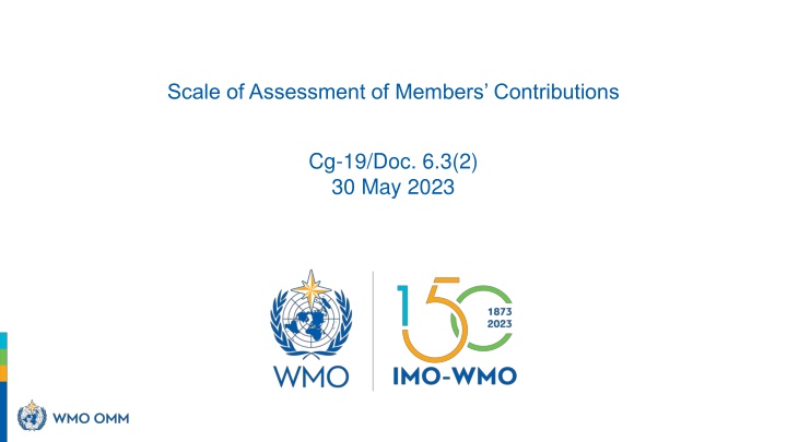 scale of assessment of members contributions