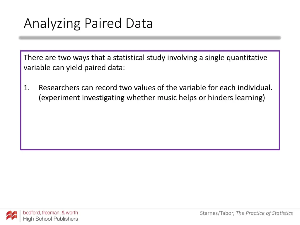 analyzing paired data 19