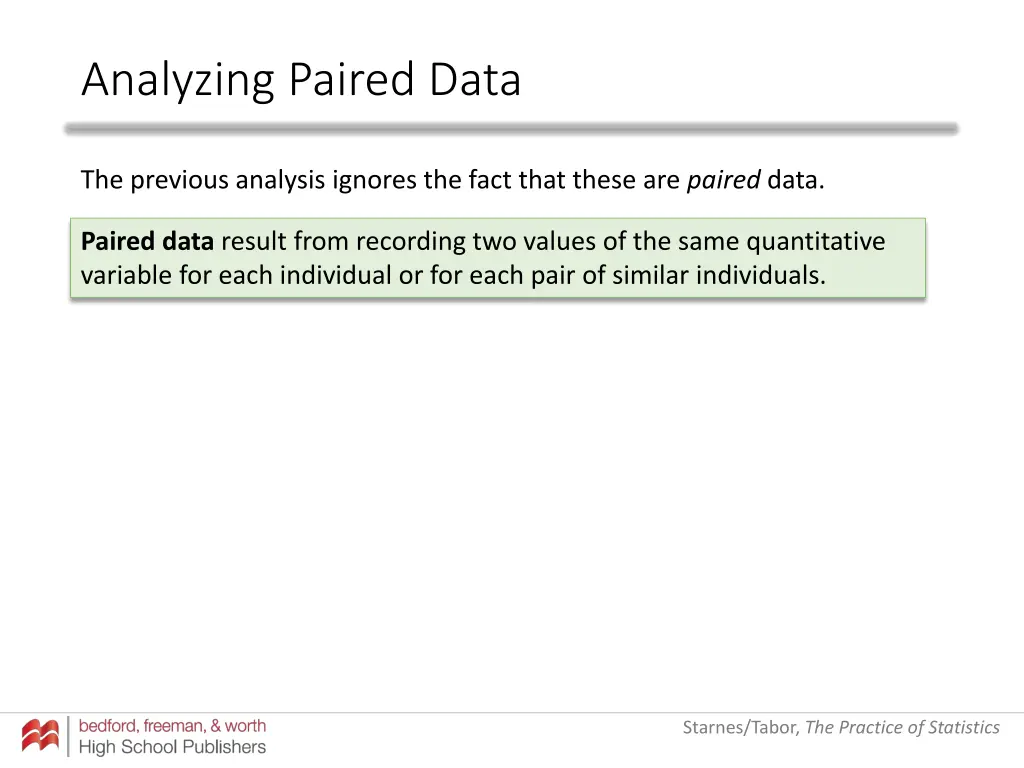 analyzing paired data 7