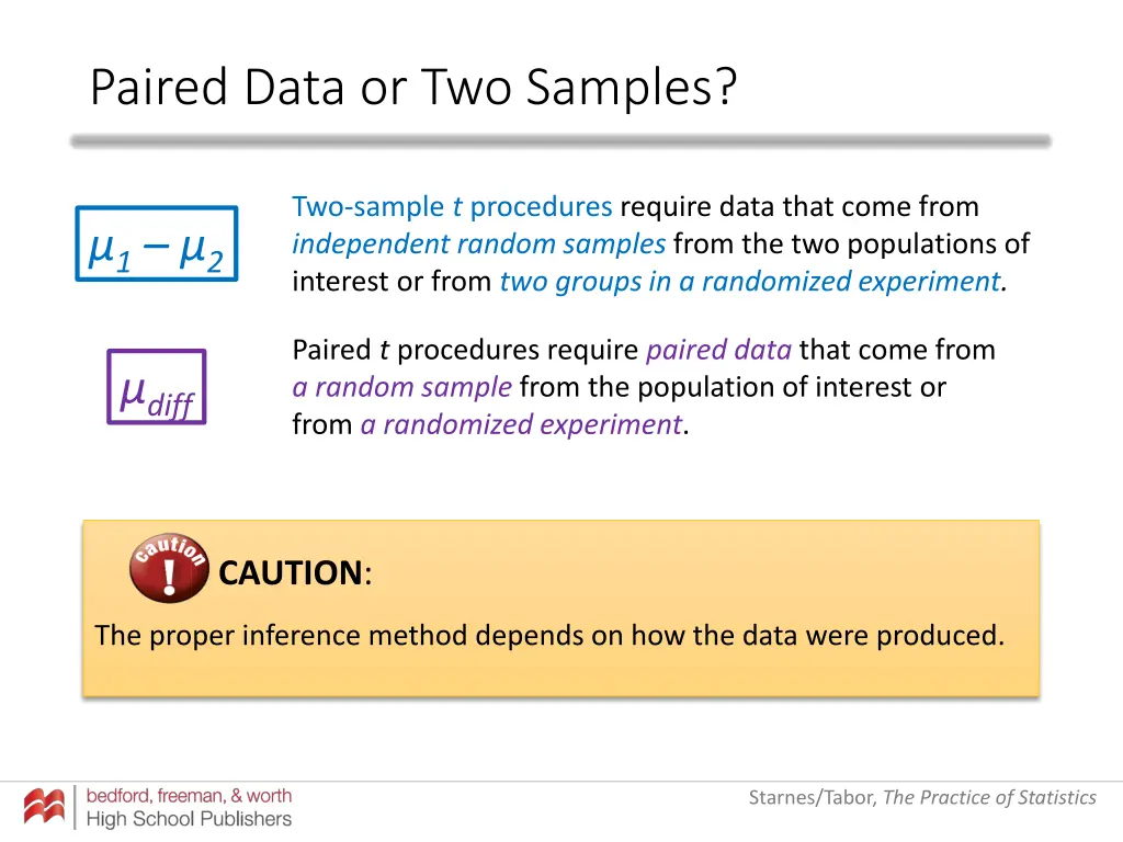 paired data or two samples 2