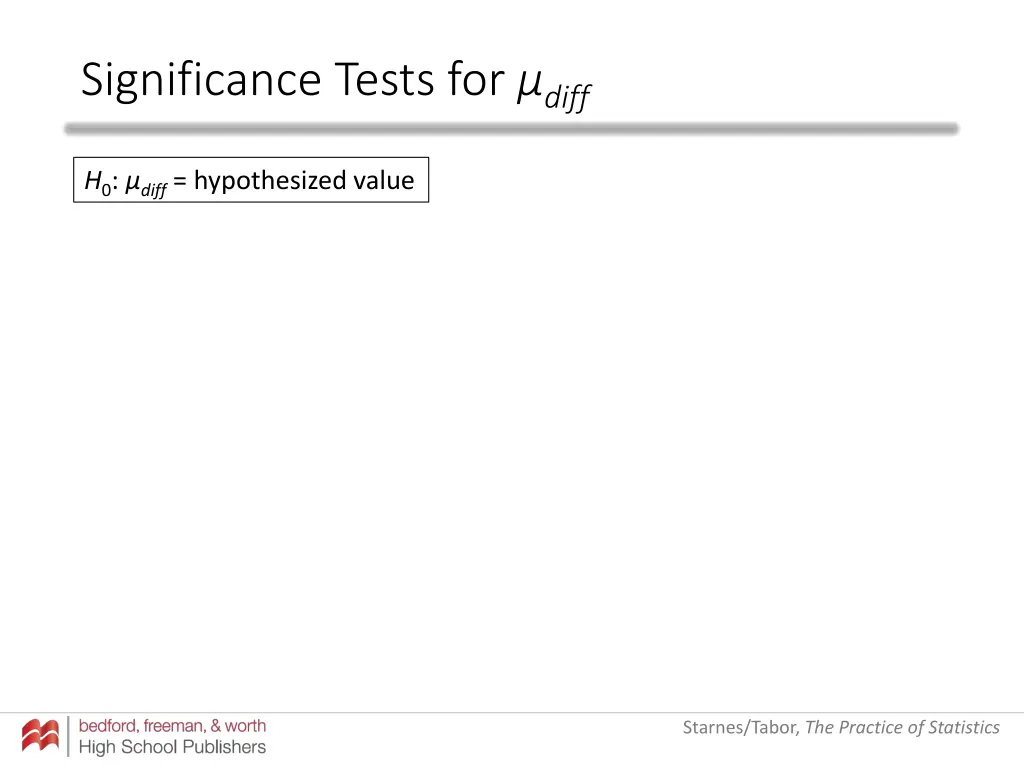 significance tests for diff