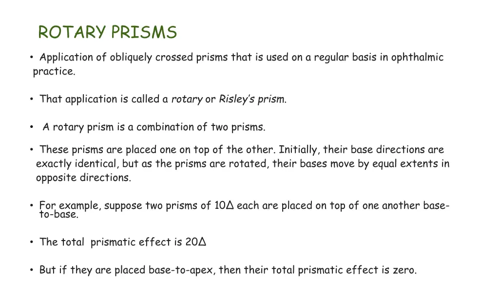 rotary prisms
