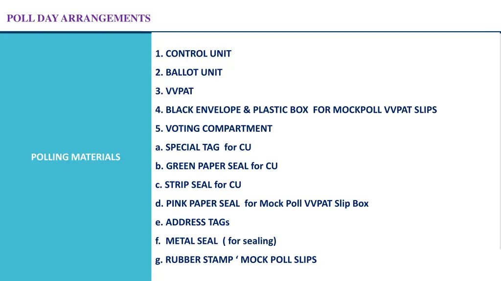 poll day arrangements 1