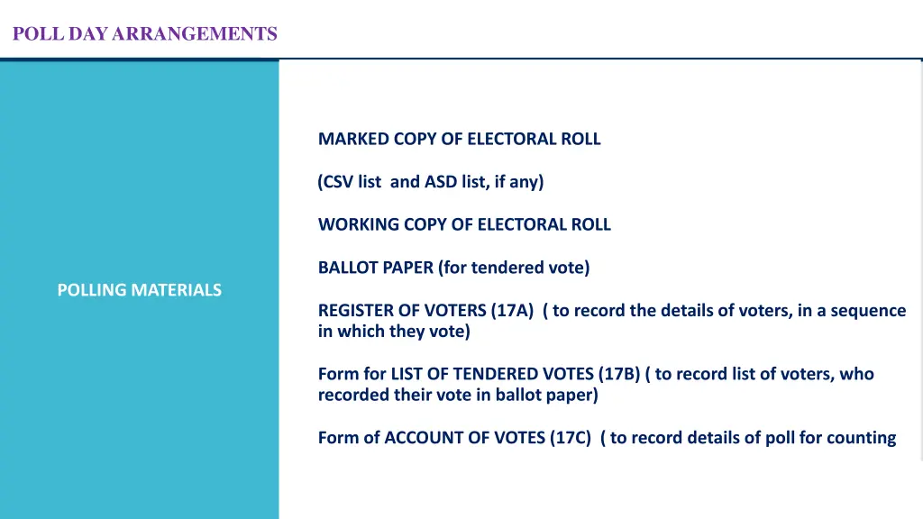 poll day arrangements 3