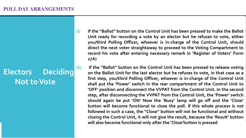 poll day arrangements 34