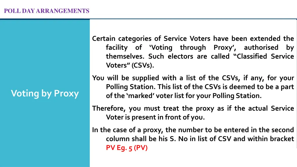 poll day arrangements 36