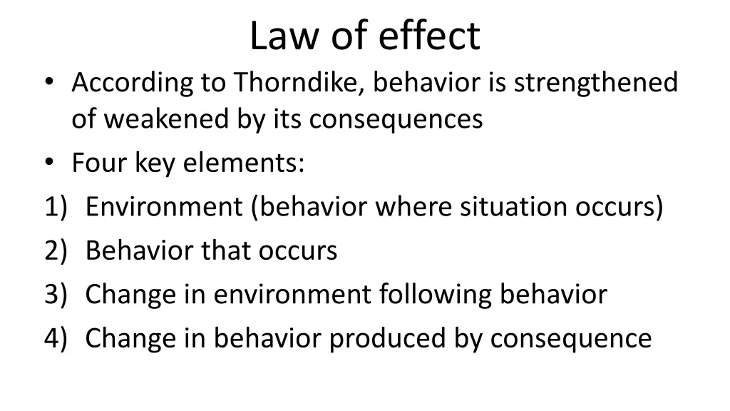 law of effect