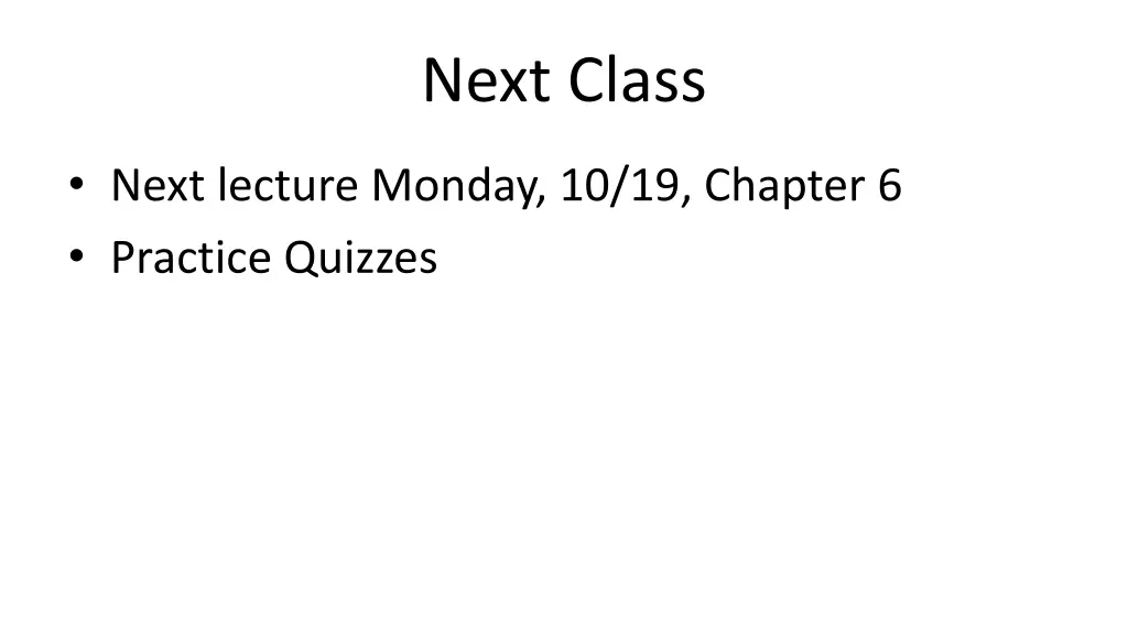 next class