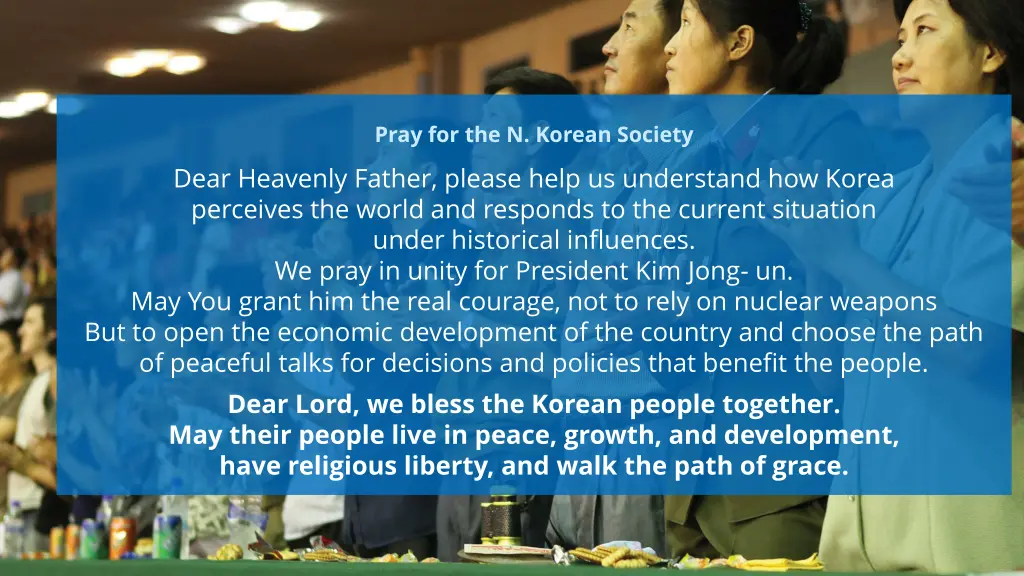 pray for the n korean society