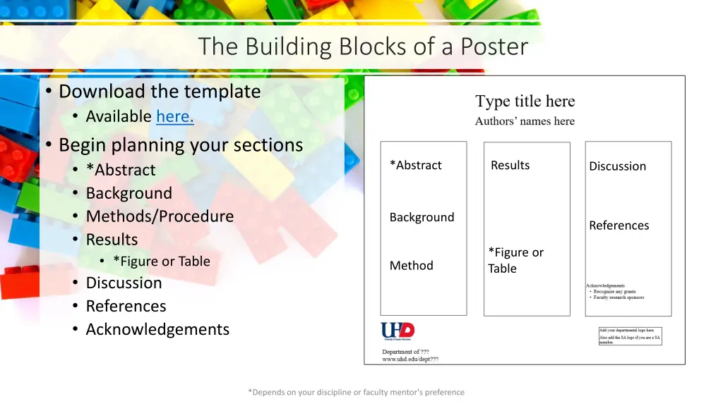 the building blocks of a poster