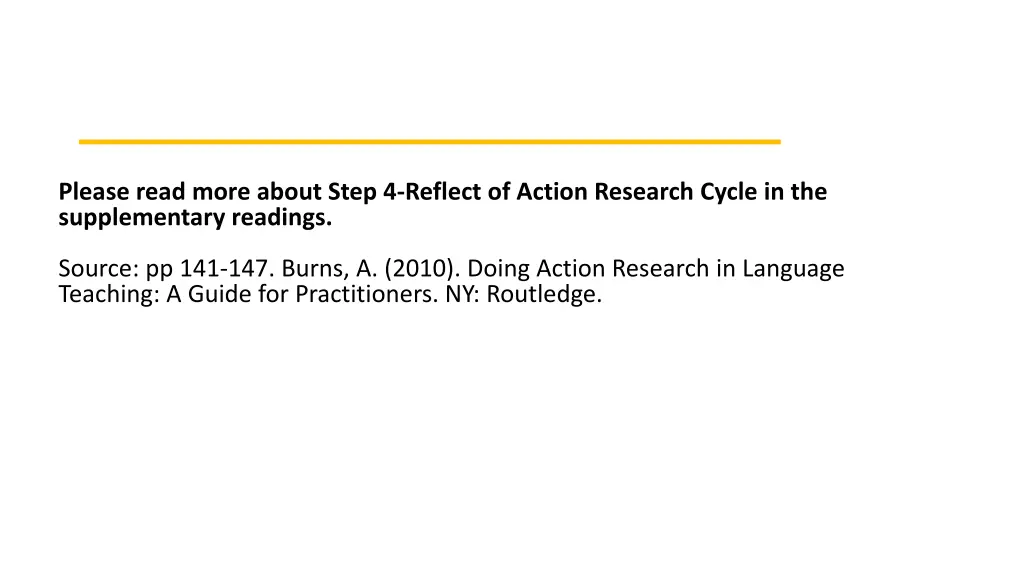 please read more about step 4 reflect of action