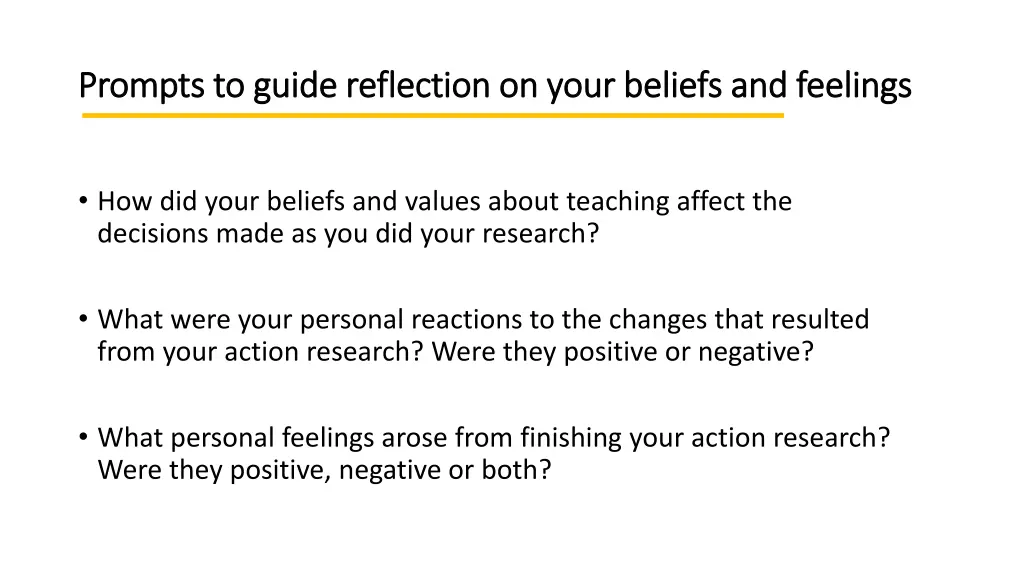 prompts to guide reflection on your beliefs