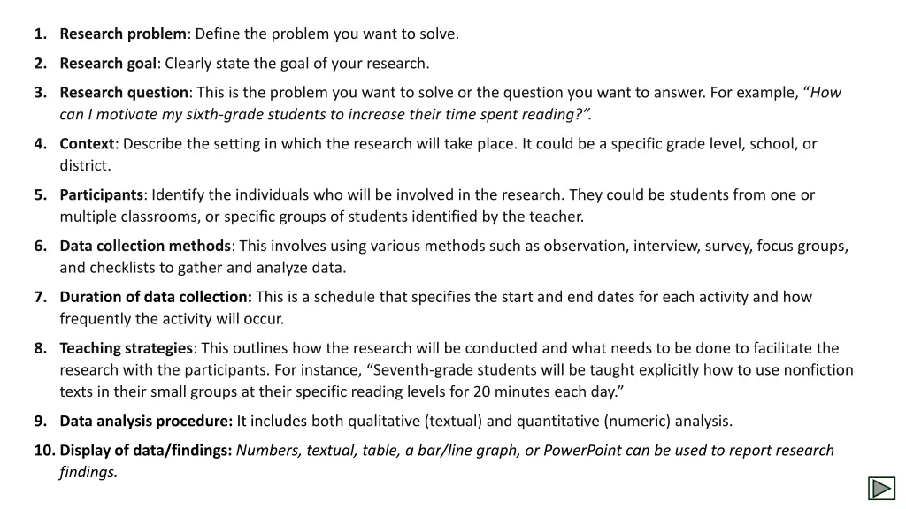 1 research problem define the problem you want