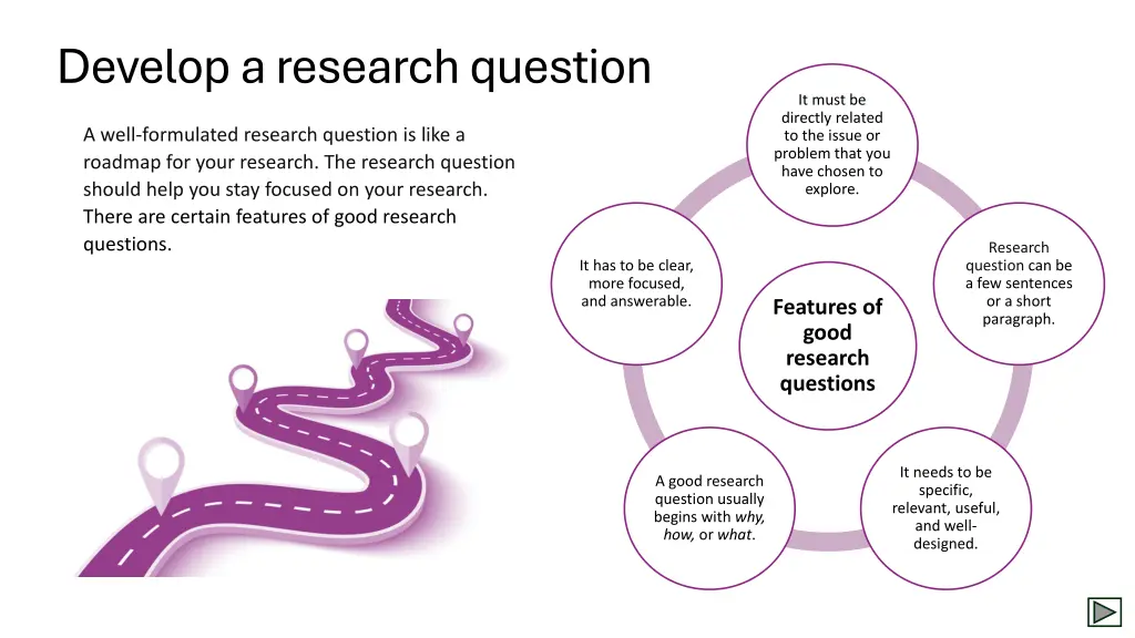 develop a research question