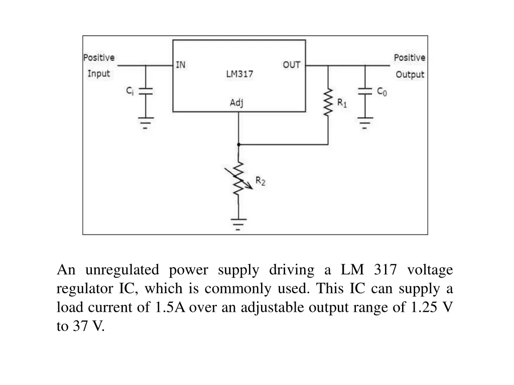 an unregulated power supply driving