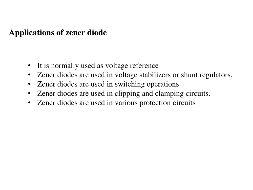 applications of zener diode