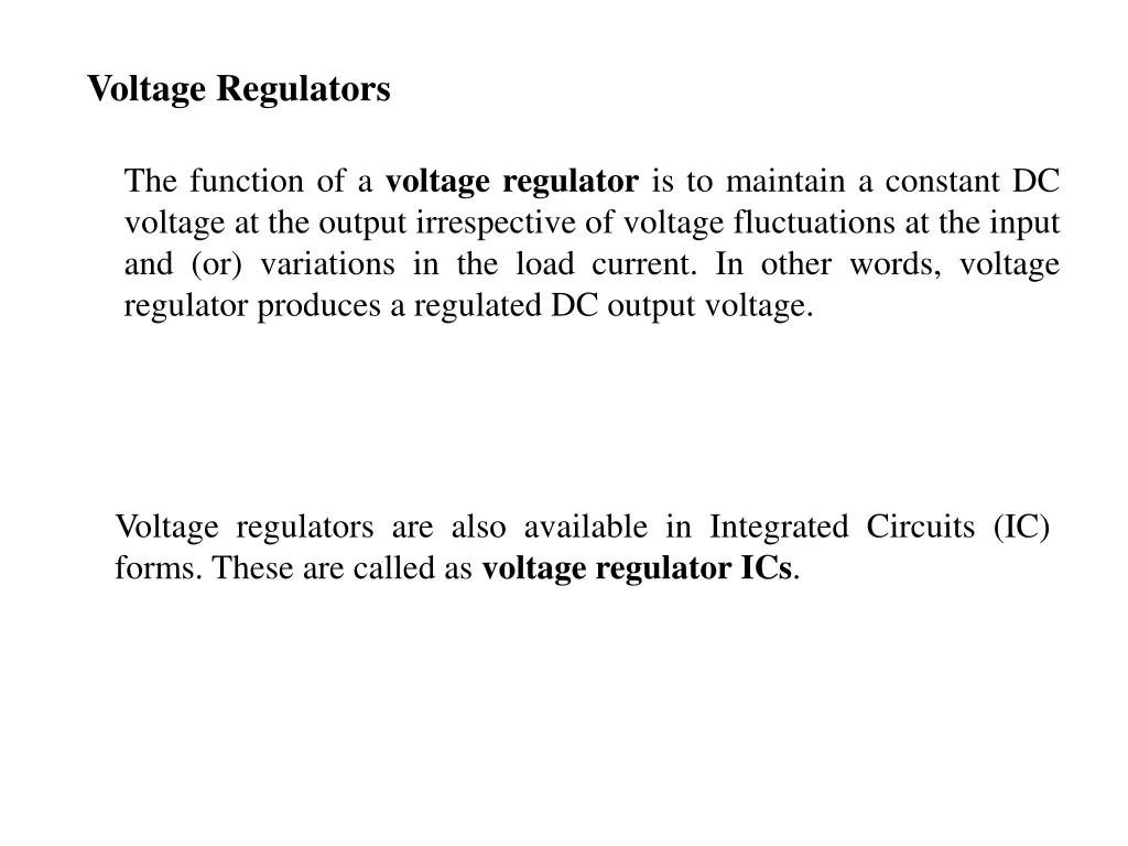 voltage regulators