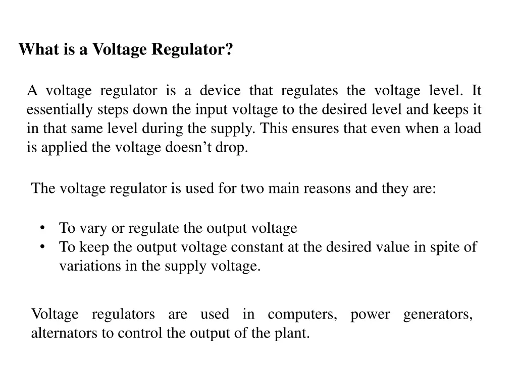 what is a voltage regulator