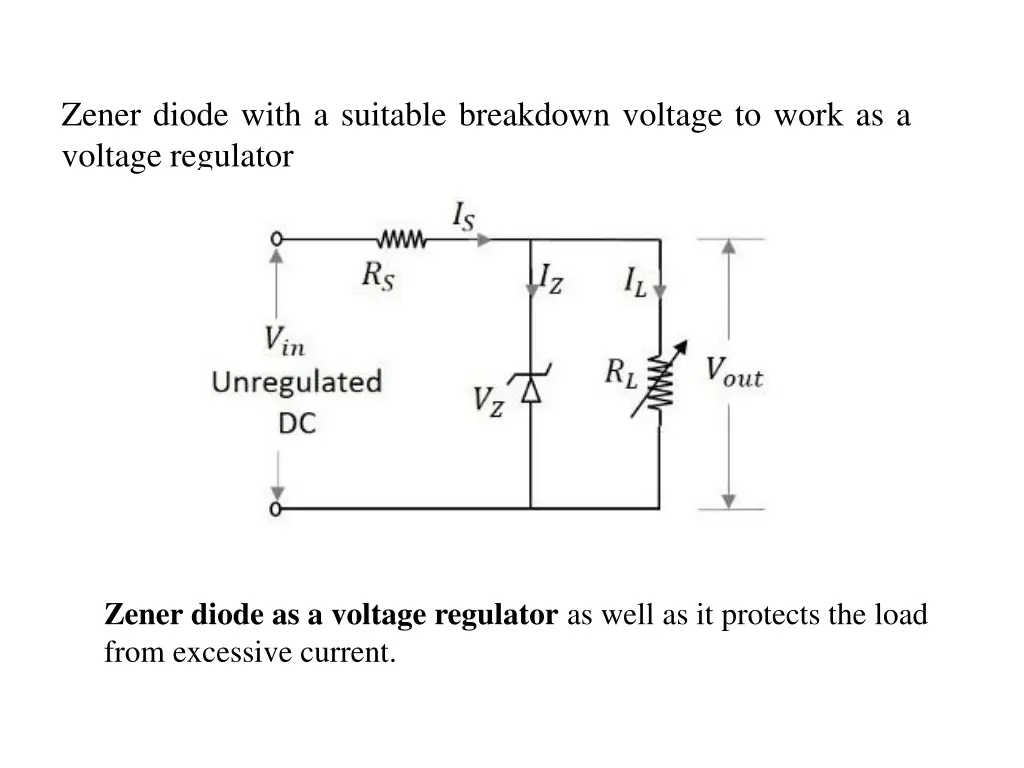 zener diode with a suitable breakdown voltage