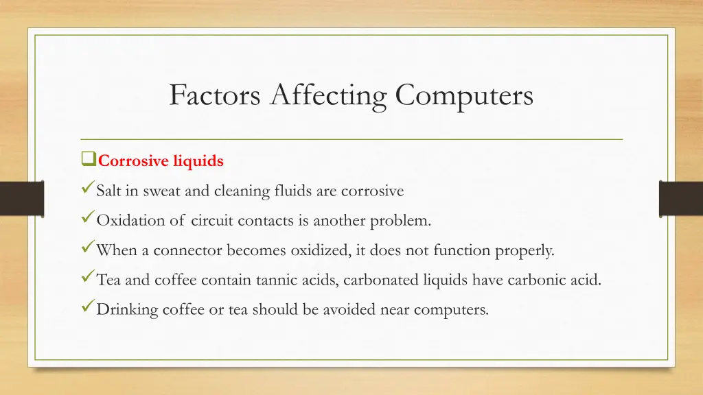 factors affecting computers 5