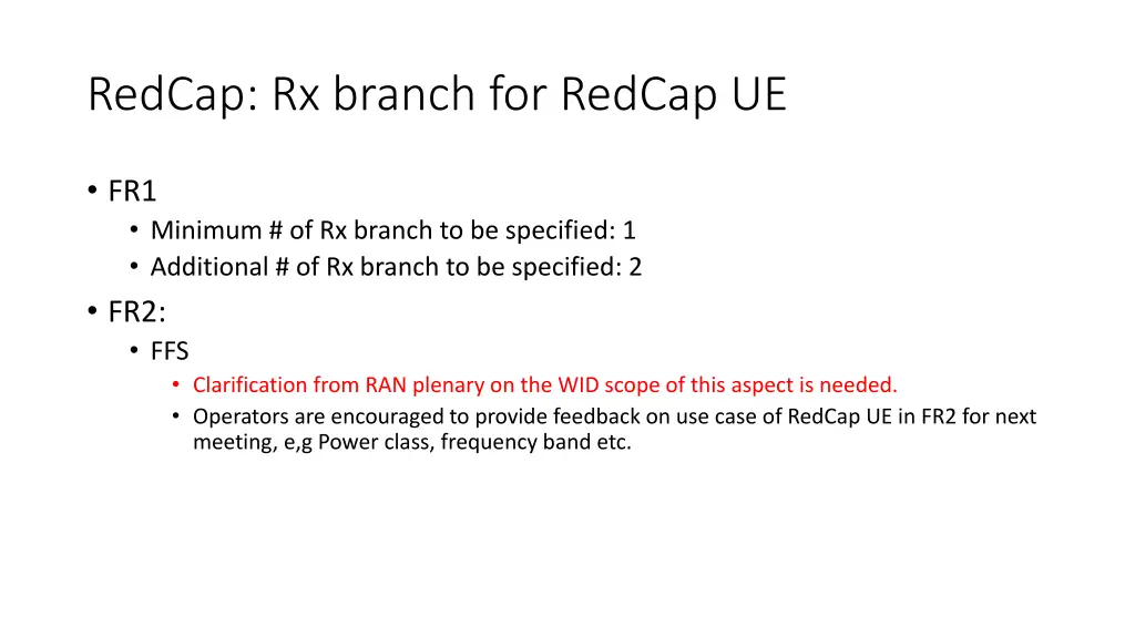 redcap rx branch for redcap ue