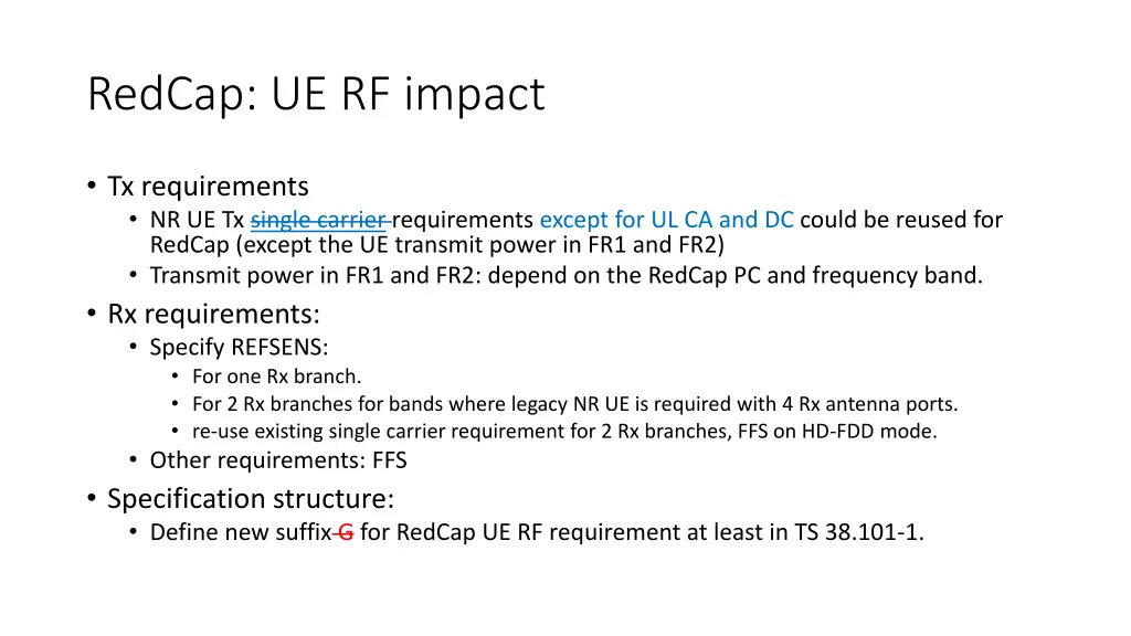 redcap ue rf impact