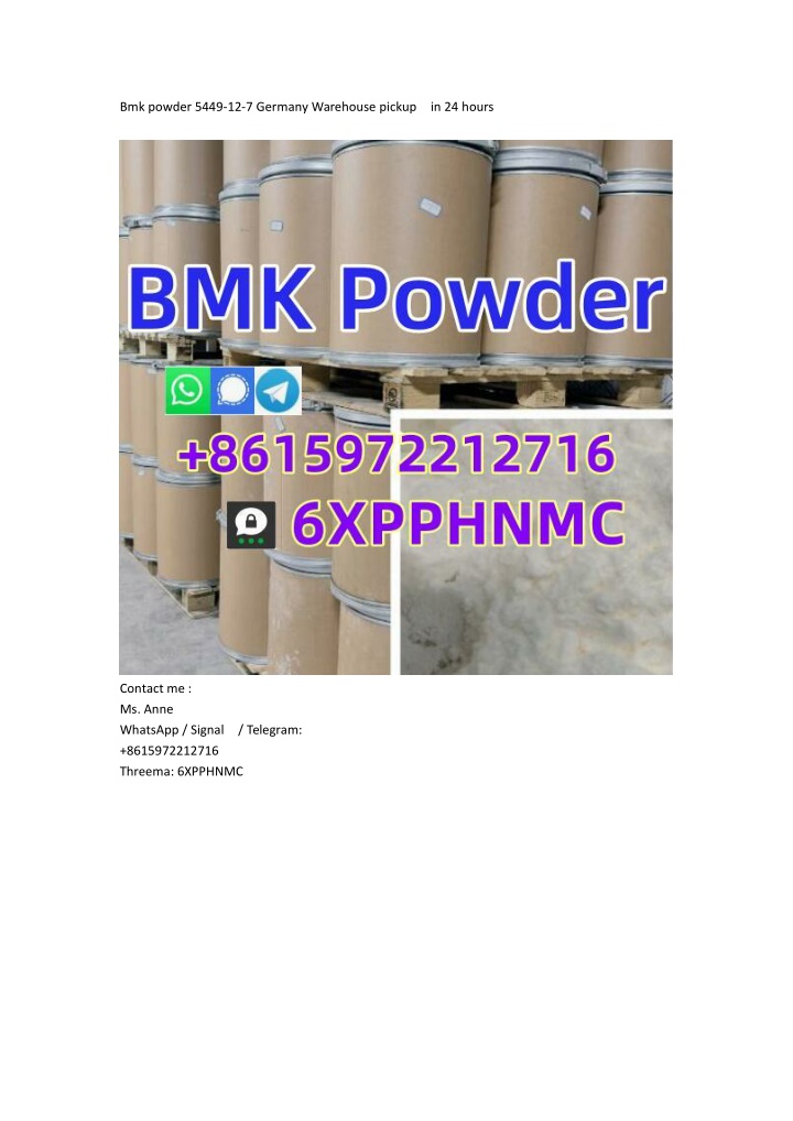 bmk powder 5449 12 7 germany warehouse pickup