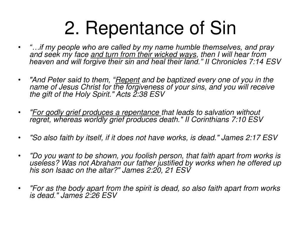 2 repentance of sin