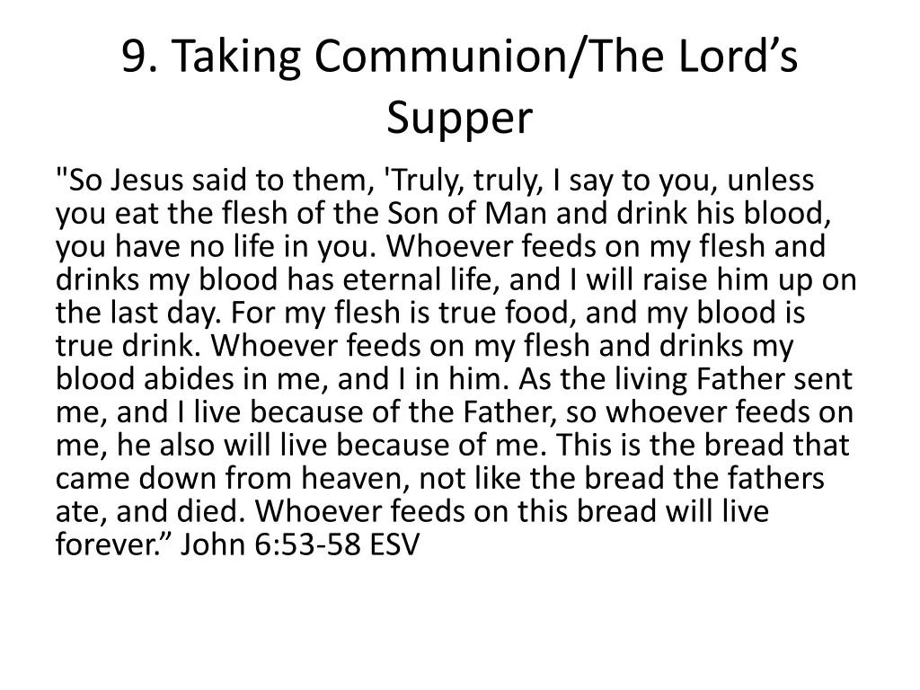 9 taking communion the lord s supper
