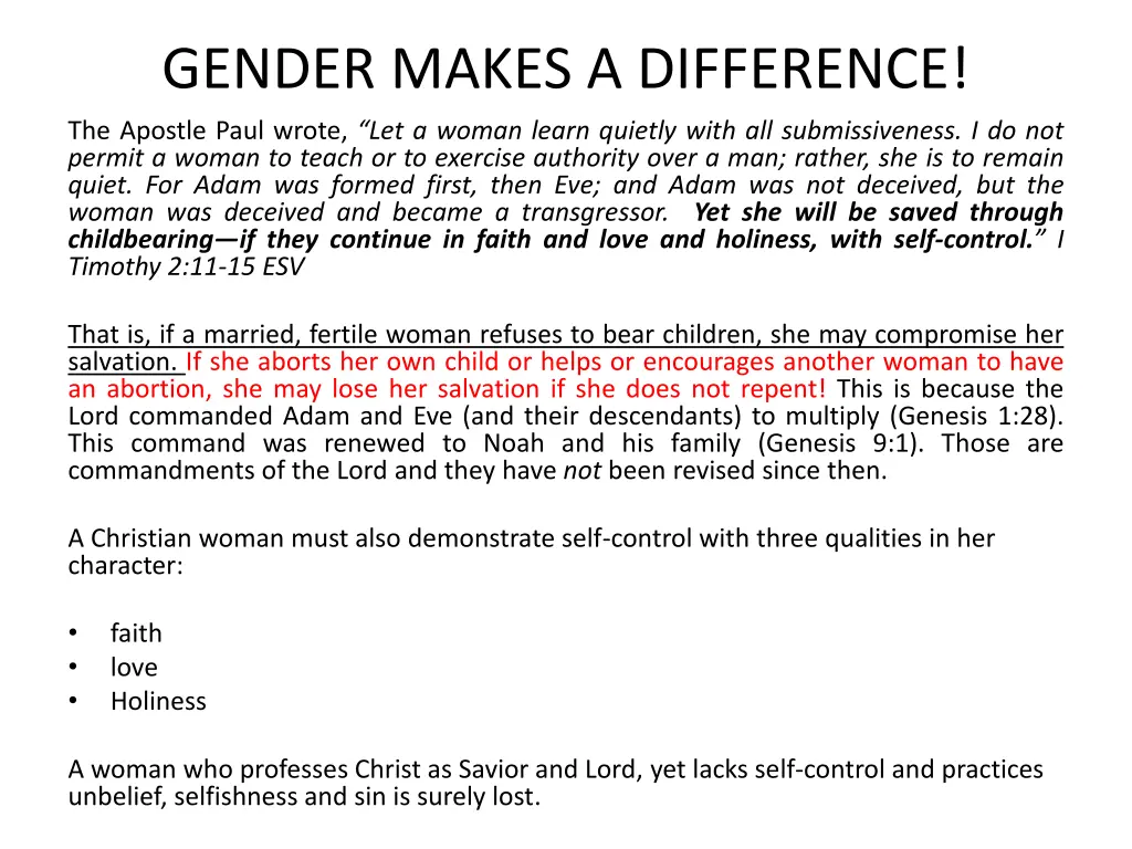 gender makes a difference the apostle paul wrote