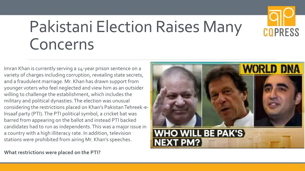 pakistani election raises many concerns 1