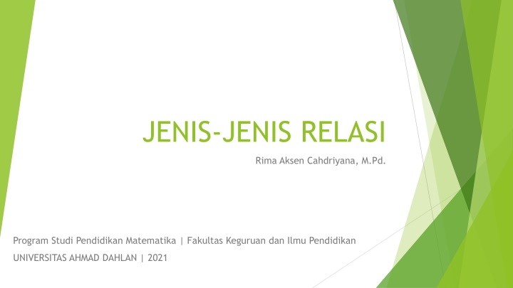 jenis jenis relasi