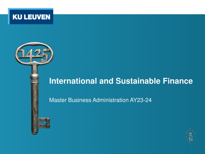 international and sustainable finance