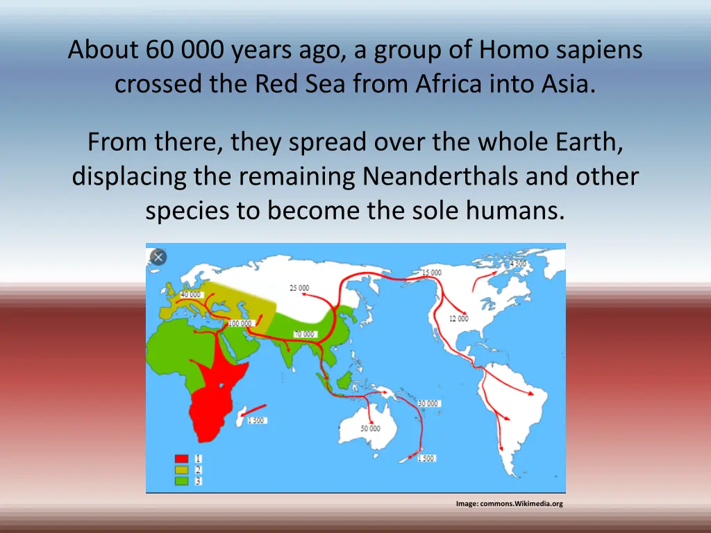about 60 000 years ago a group of homo sapiens
