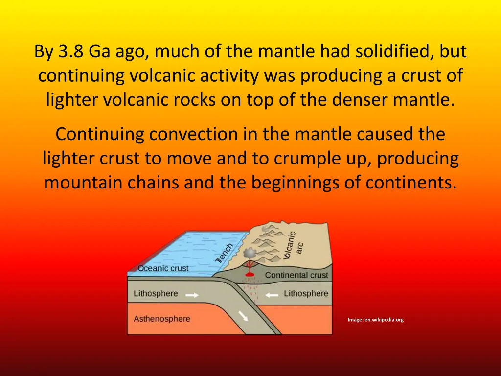 by 3 8 ga ago much of the mantle had solidified