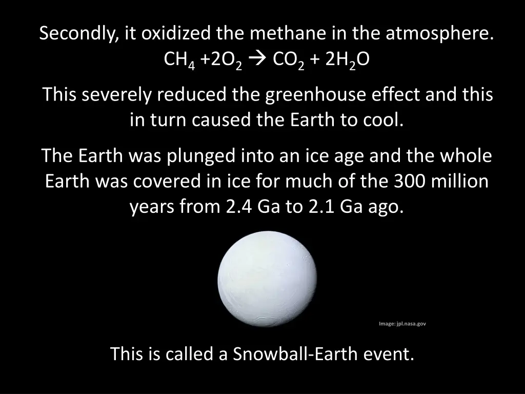 secondly it oxidized the methane