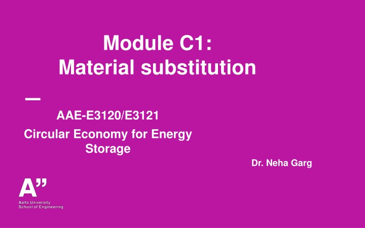 module c1 material substitution