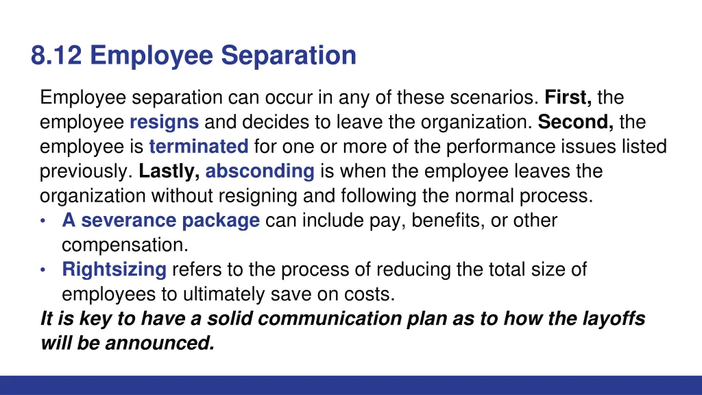 8 12 employee separation