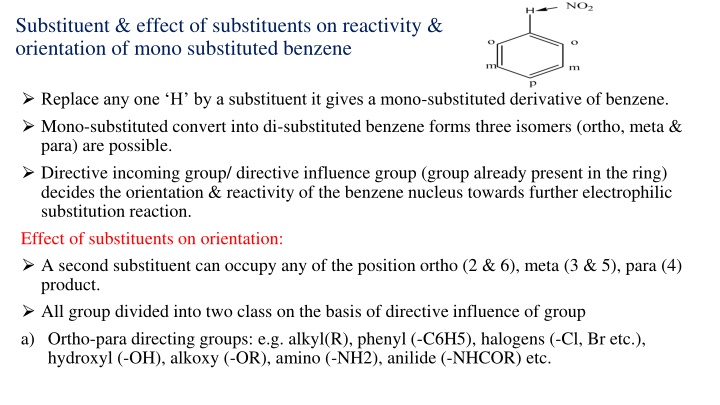 substituent effect of substituents on reactivity