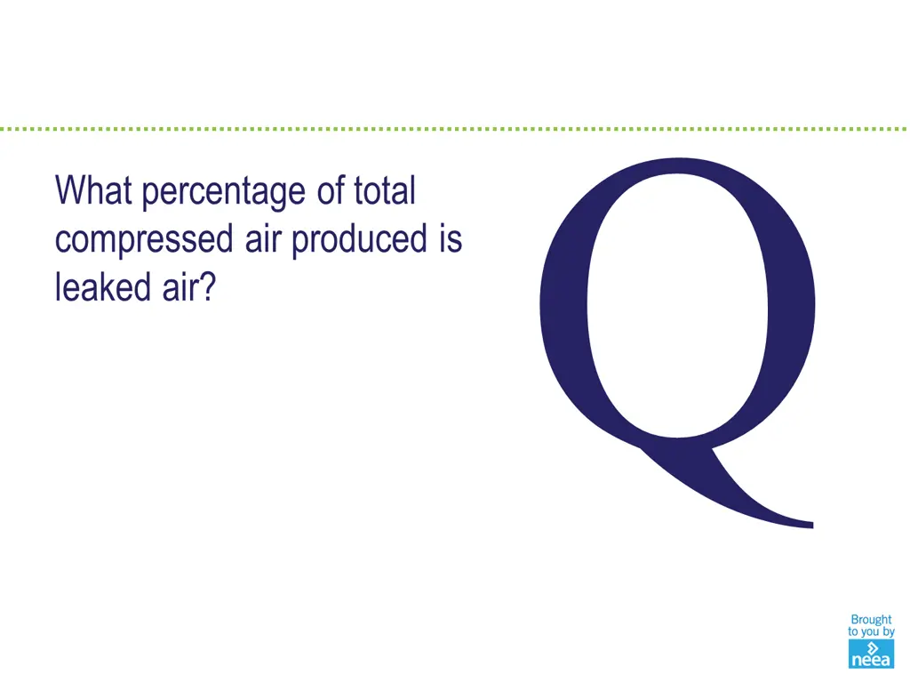 what percentage of total compressed air produced