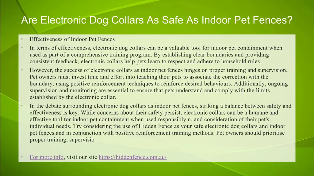 are electronic dog collars as safe as indoor 1