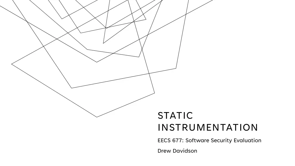 static instrumentation eecs 677 software security