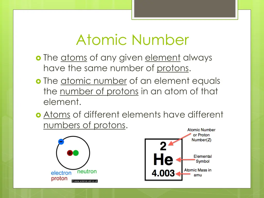 atomic number