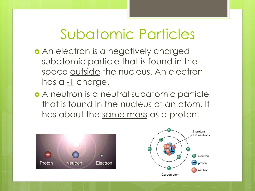 subatomic particles