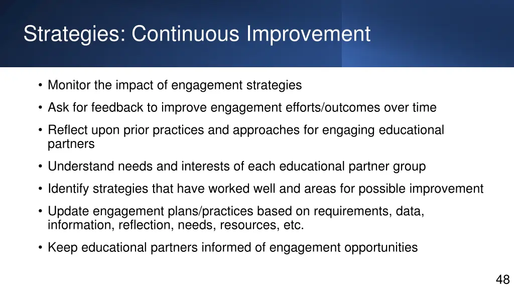 strategies continuous improvement