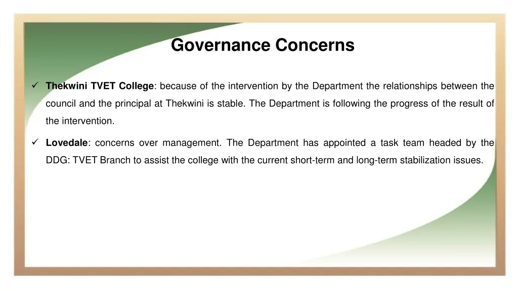 governance concerns 1