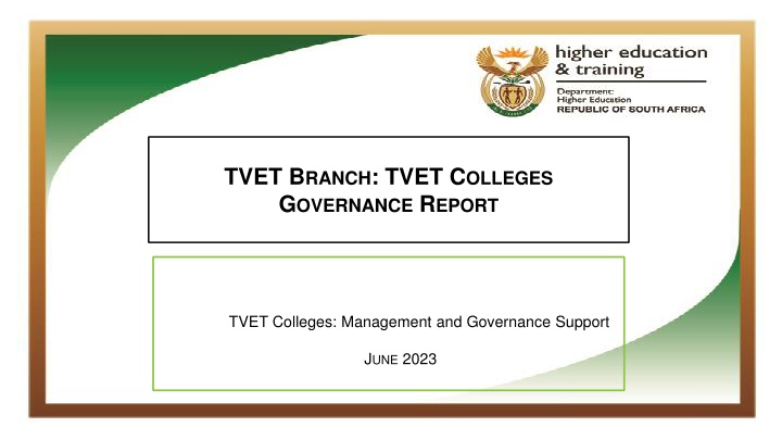 tvet b ranch tvet c olleges g overnance r eport